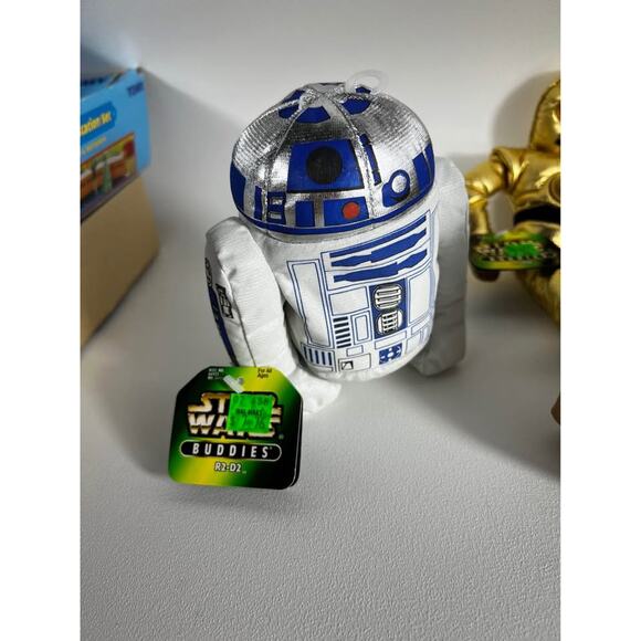 Vintage 1997 Star Wars Buddies Beanie Plush Lot of 7 Kenner Figures - R2-D2 - Picture 7 of 9